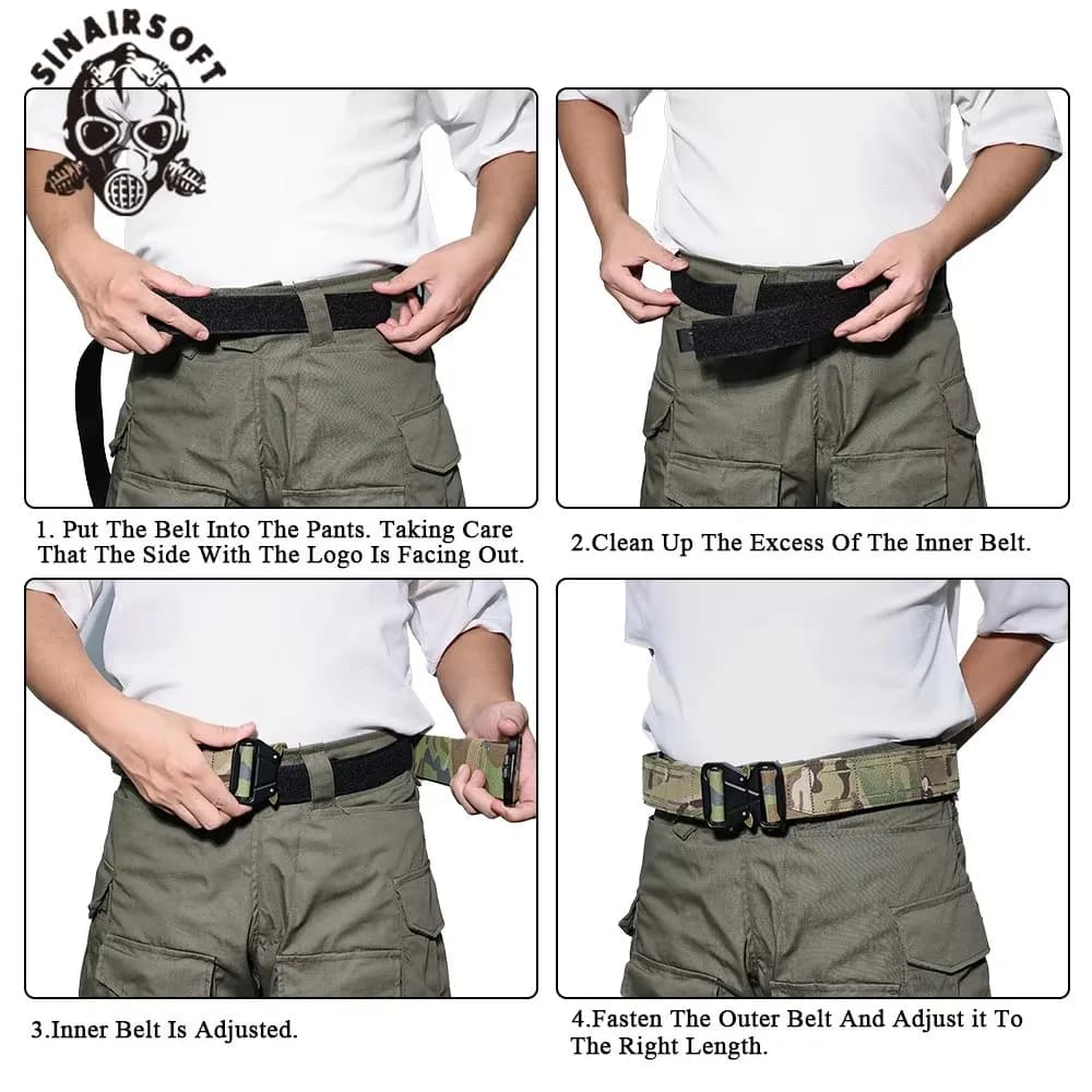 Ceinture tactique 2 pouces quick release SINAIRSOFT multicam - Accessoire pêche chasse laser MOLLE