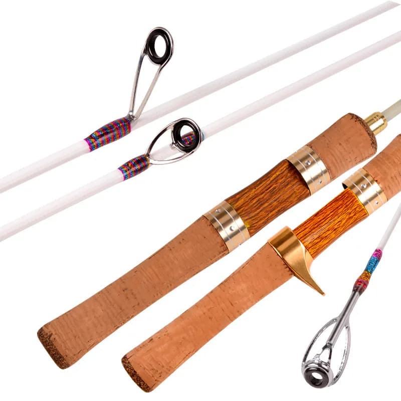 Canne à pêche XUL Super Souple Ultra Légère 1.4m 4 brins voyage fibre de verre truite rivière portable