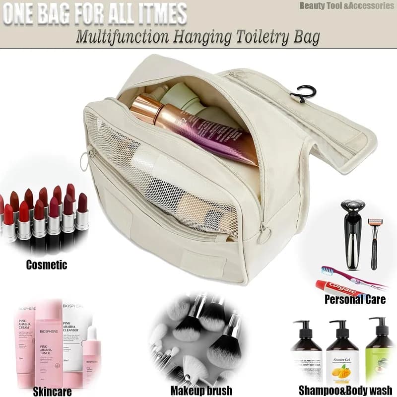 Trousses de toilette voyage grande capacité étanches - Organisateur maquillage beauté salle de bain