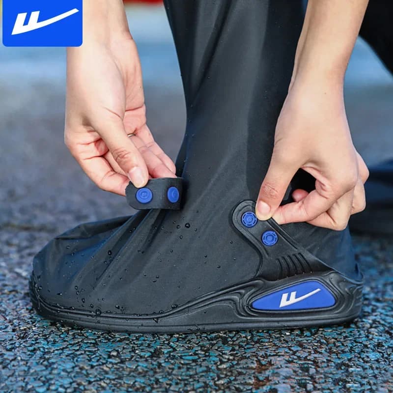 Protège-chaussures de pluie homme imperméables anti-dérapage résistants slip-on jours pluvieux confortables PVC