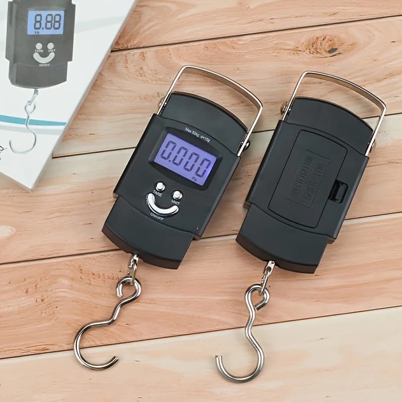 Balance pêche portable 50kg rétro-éclairée - Pèse-poissons LCD pour pêcheurs et chasseurs extérieur