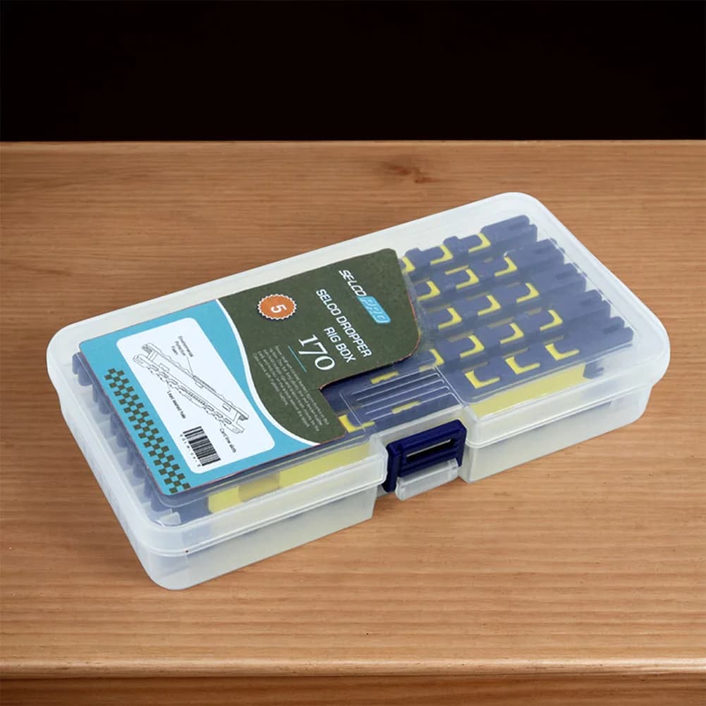 5Pcs support hameçons snellés avec boîte de rangement et enrouleur ligne pêche organisateur matériel