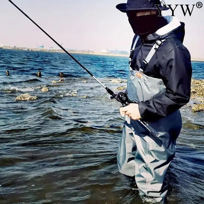 Combinaison de pêche étanche avec bottes intégrées pour homme et femme - Pantalon cuissard nylon