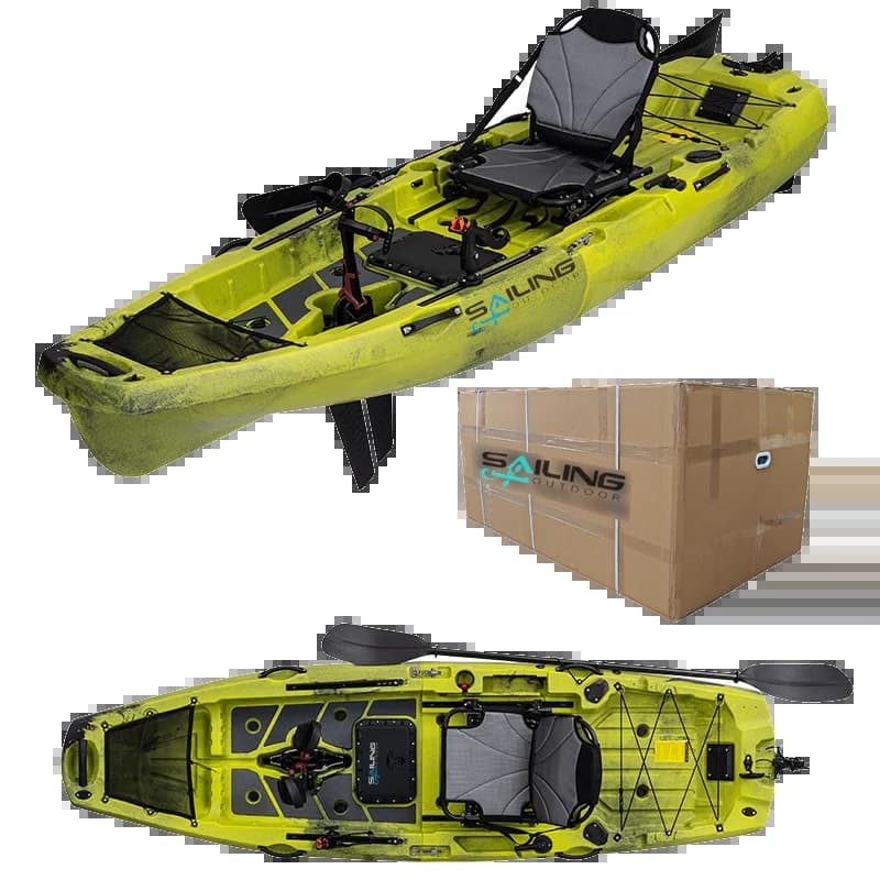 Kayak de pêche modulaire 10FT Pro Angler - Pédalier à aileron pour pêche en mer solo