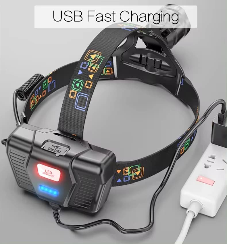 Frontale XHP100 zoomable étanche rechargeable USB - Puissance maximale pour pêche professionnelle