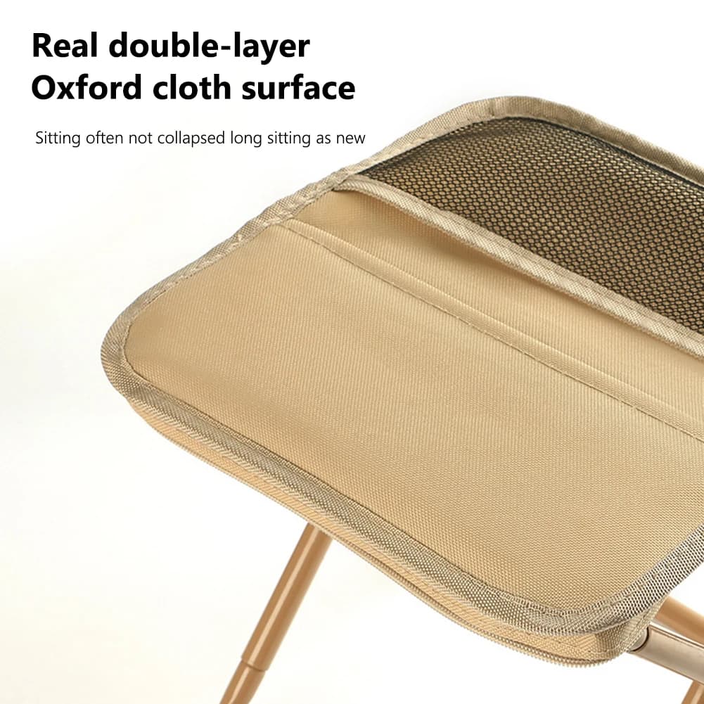 Tabouret de pêche pliant avec sac filet intégré - Léger et compact pour le stockage