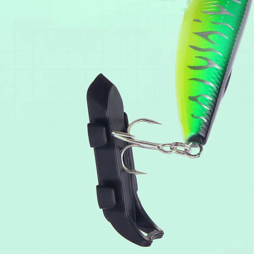 Porte-hameçon magnétique pour canne à pêche avec fixation pour leurres et appâts
