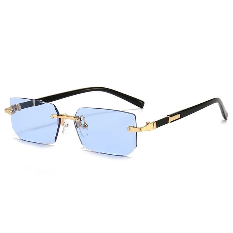 Lunettes de pêche sans monture rectangulaires tendance pour femmes et hommes été voyage