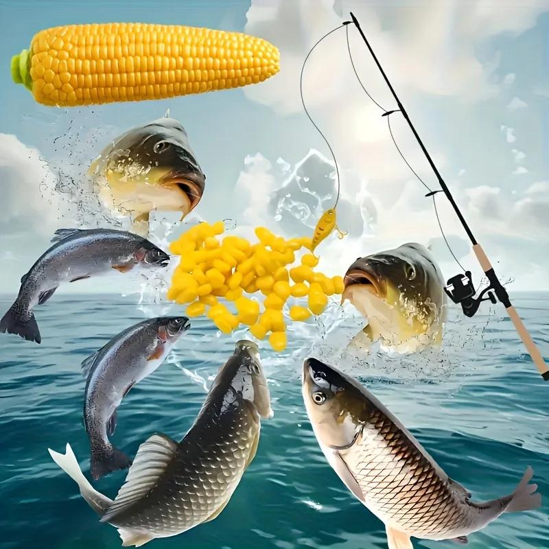 Leurre souple réaliste maïs 50/100 pièces - appât naturel pour carpe en eau douce et salée