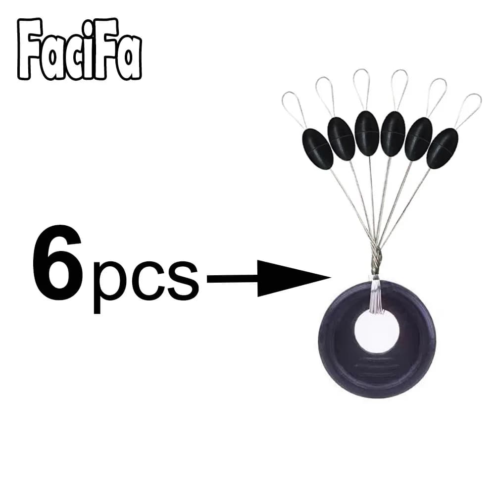 60 pièces 10 groupes flotteurs pêche silicone caoutchouc space bean anti-emmêlement résistance ligne
