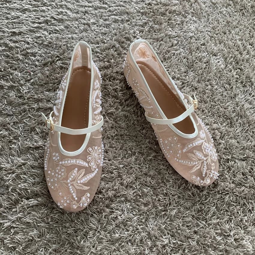 Ballerines femme pêche élégantes - Flats confortables avec broderie pour pêche loisir