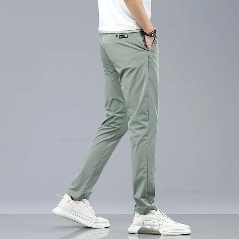 Pantalon slim été 2024 style coréen - Léger respirant pour pêche estivale élégante et confortable