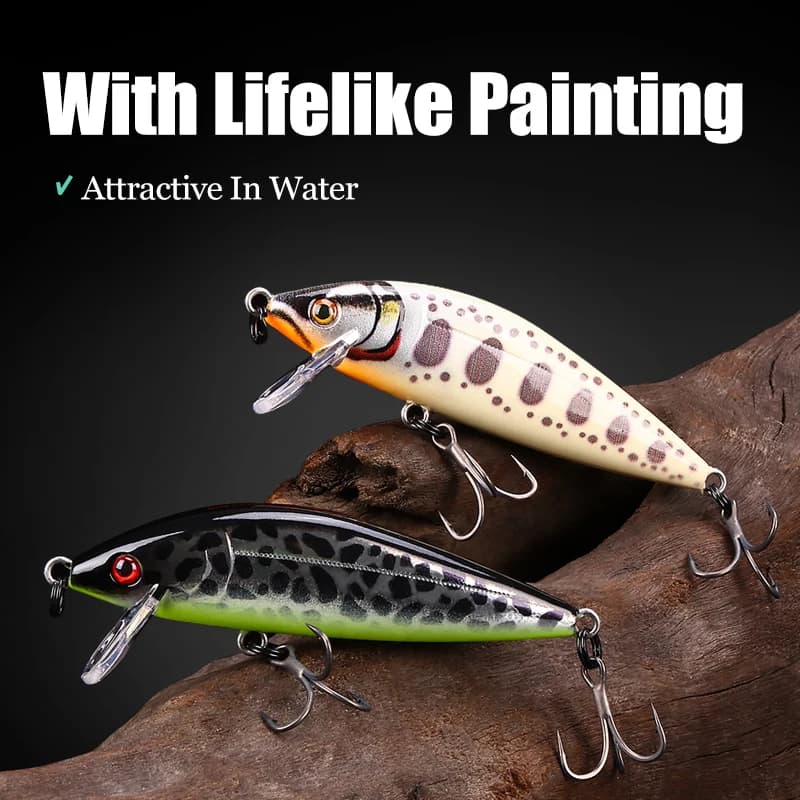 Leurre dur coulant Weihe Mino A 7.5cm 9.7g pour pêche à la traîne (luya) et leurres