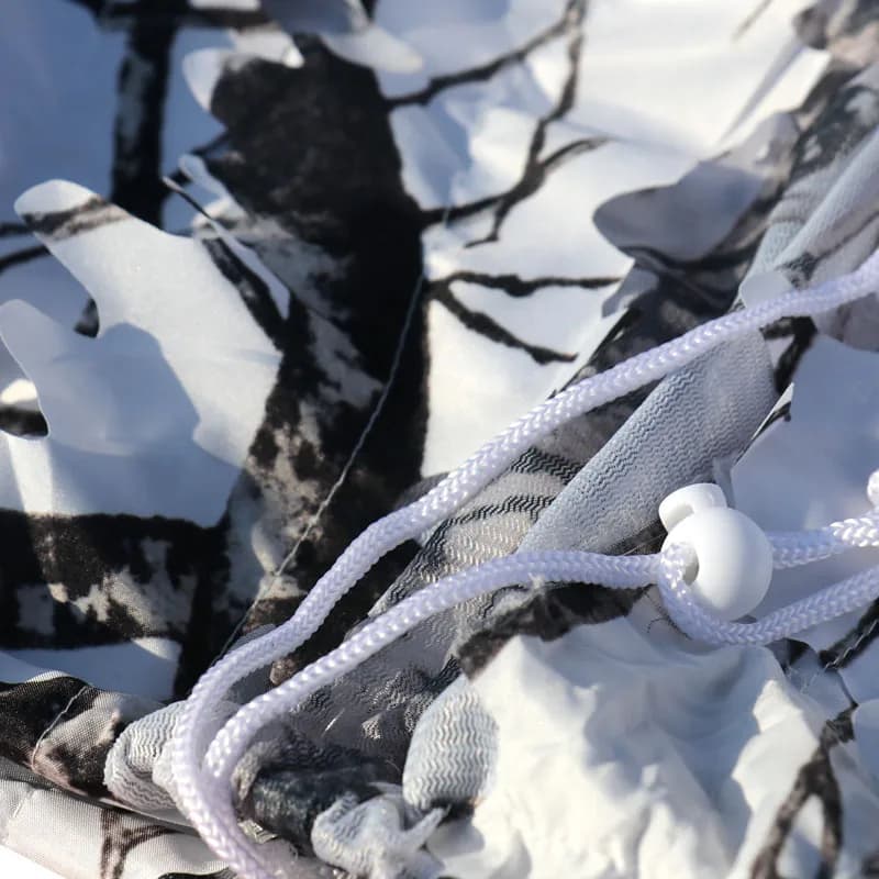 Ghillie Suit Professionnel Blanc Neige 3D - Tenue Pêcheur Photographe Chasse Hiver