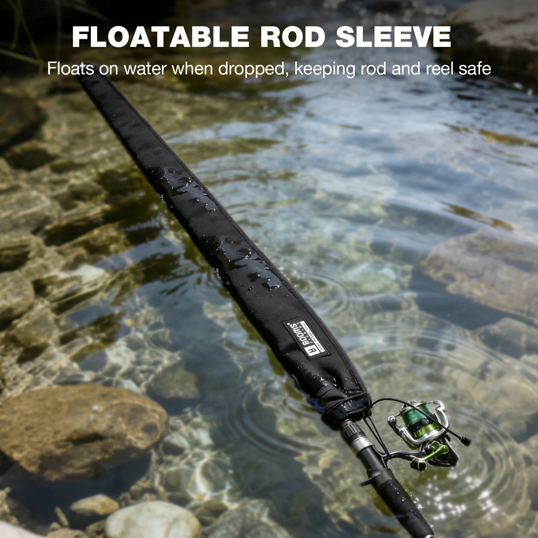 Manchon néoprène Booms Fishing pour cannes 133-174cm - Protection anti-accrochage