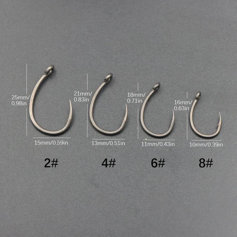 6 hair rigs carpe pré-montés avec hameçon acier allié et ligne tressée pour méthode feeder - Accessoires