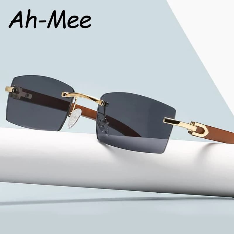 Lunettes de soleil monture bois UV400 unisexe - Style nature pour pêche en rivière et camping
