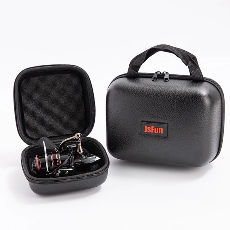Boîte de protection rigide pour moulinets de pêche en cuir PU étanche - Coffret de rangement