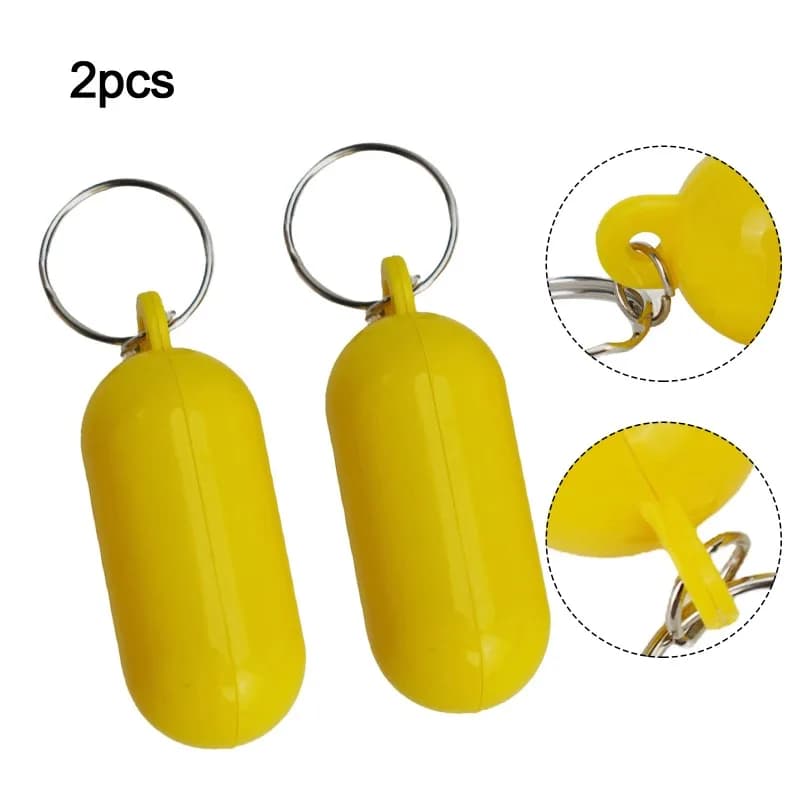 Flotteurs porte-clés jaunes pour kayak 2 pièces - Accessoires anti-perdition pour surf, bateau et paddle