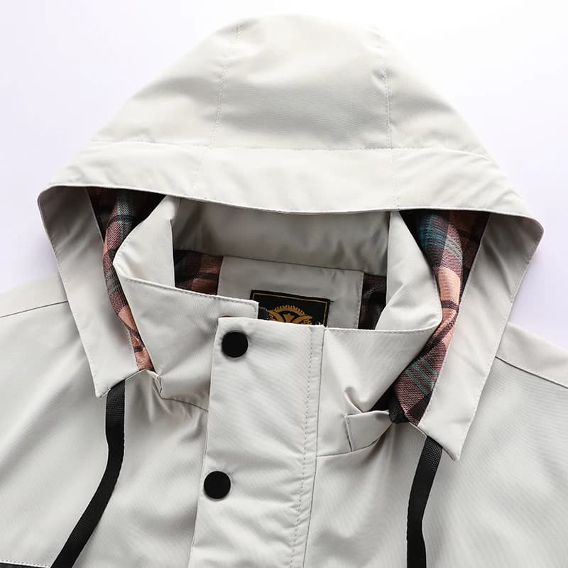 Veste de pêche décontractée capuche homme - Veste imperméable soft shell hiver grande taille