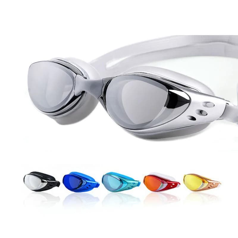Lunettes de natation myopie -1 à -10 électroplacées - Anti-buée et étanches pour hommes et femmes