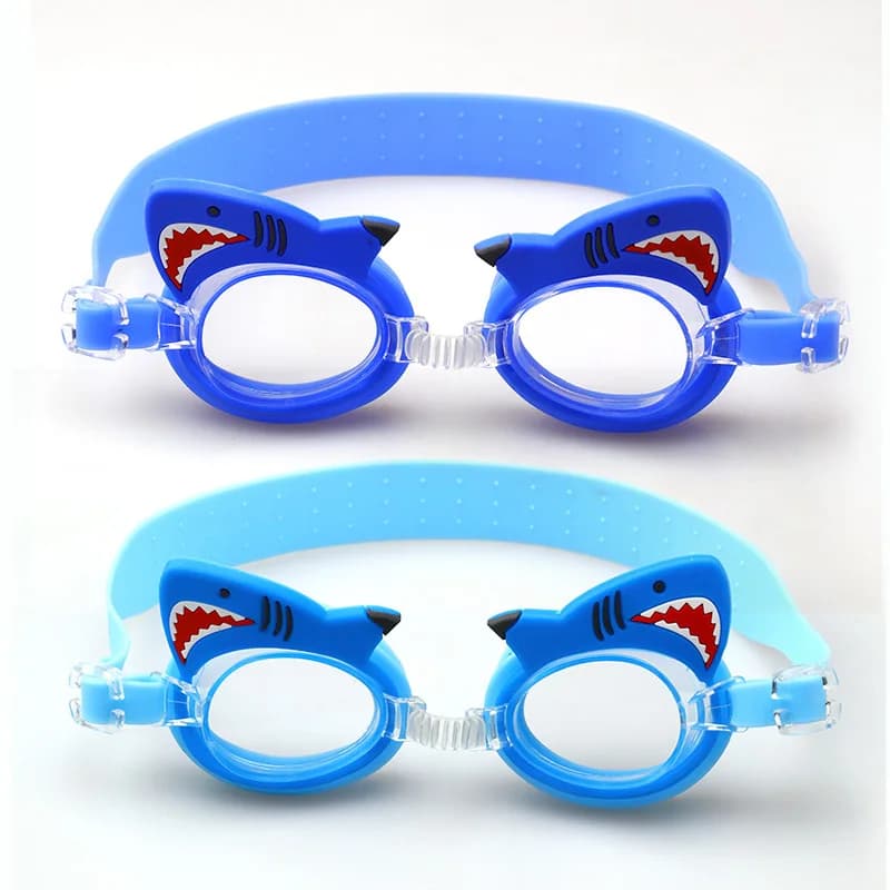 Lunettes de natation bébé anti-buée étanches avec miroir et motifs cartoon pour apprentissage