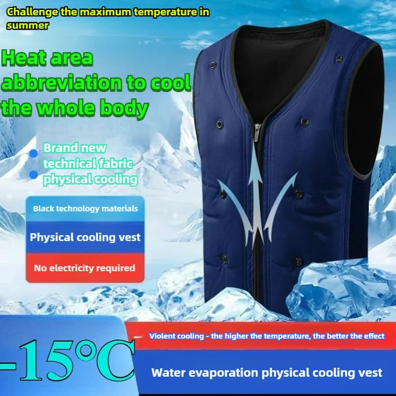 Gilet rafraîchissant gel pêche été - Veste sans manches refroidissante travail basse température