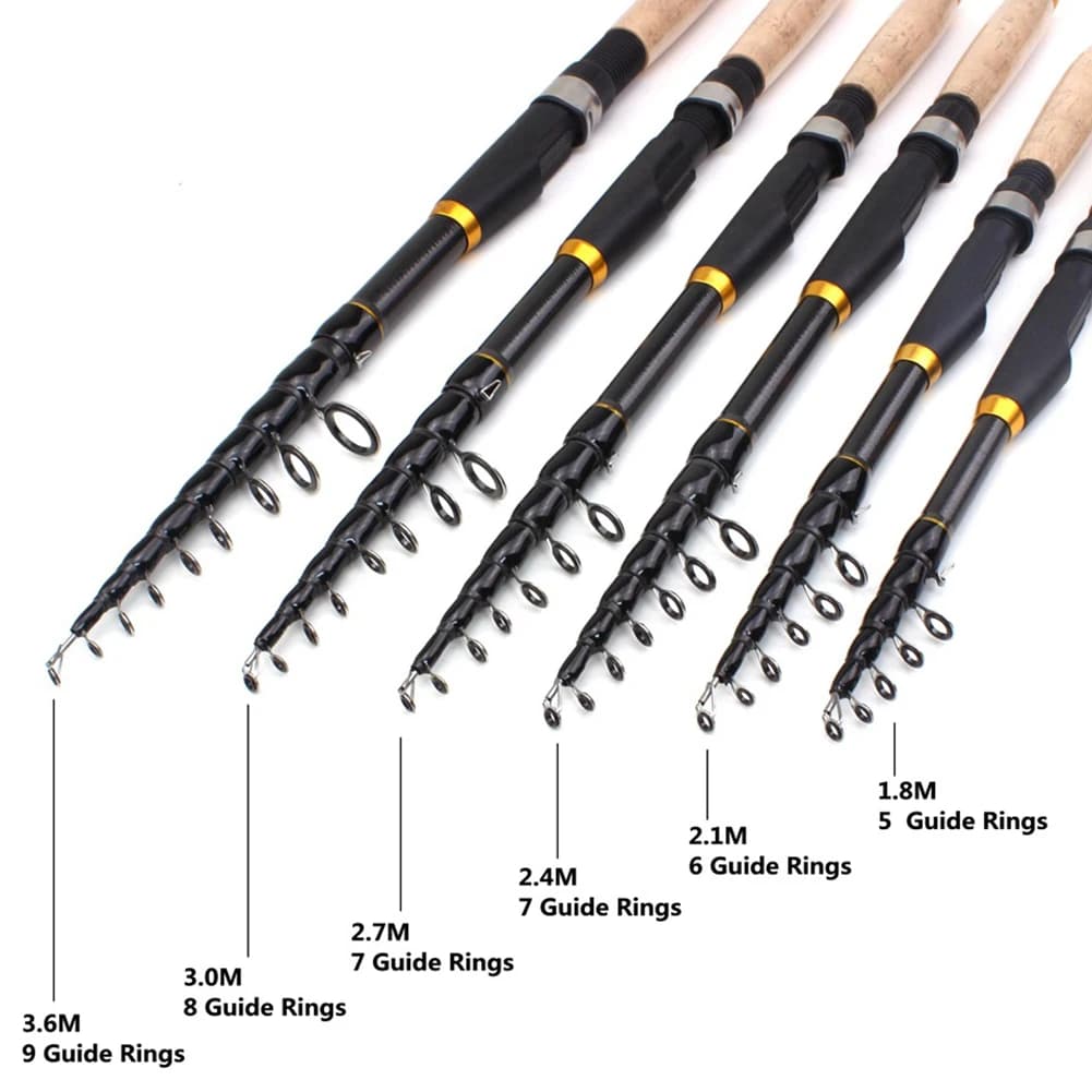 Canne pêche ultra-courte télescopique multifonction - Spinning carbone durable anti-dérapant outil pêche