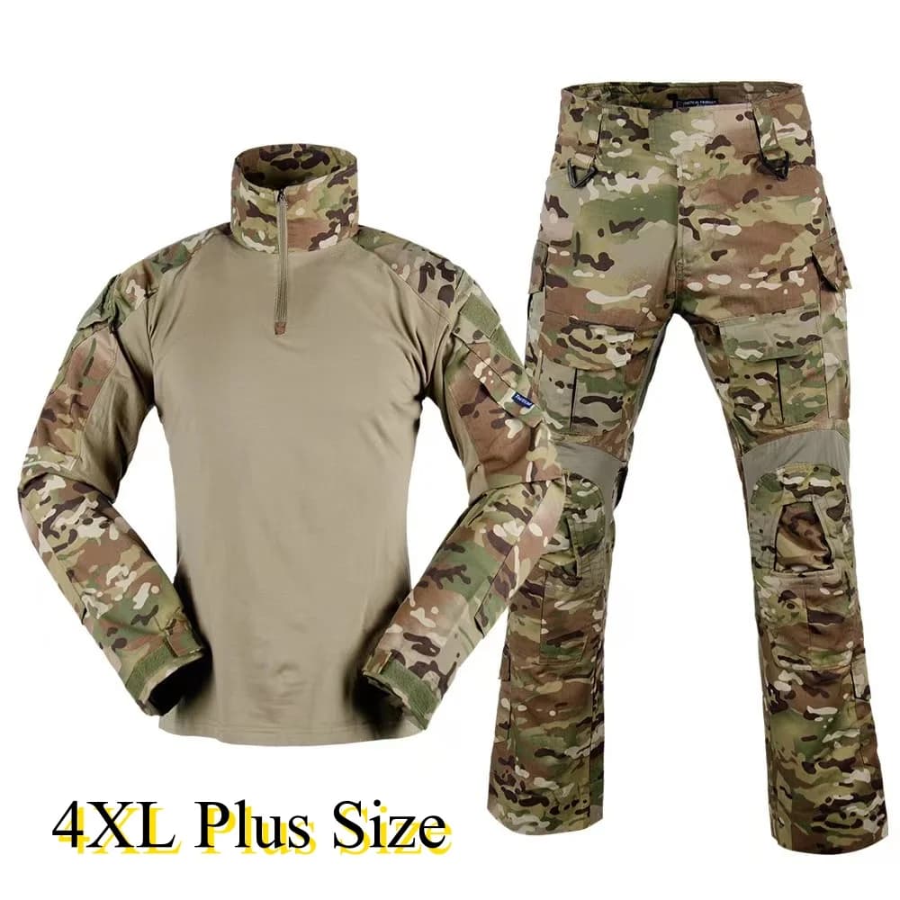 Combinaison Tactique Multicam 4XL - Uniforme Combat Pêche Chasse Airsoft Extérieur