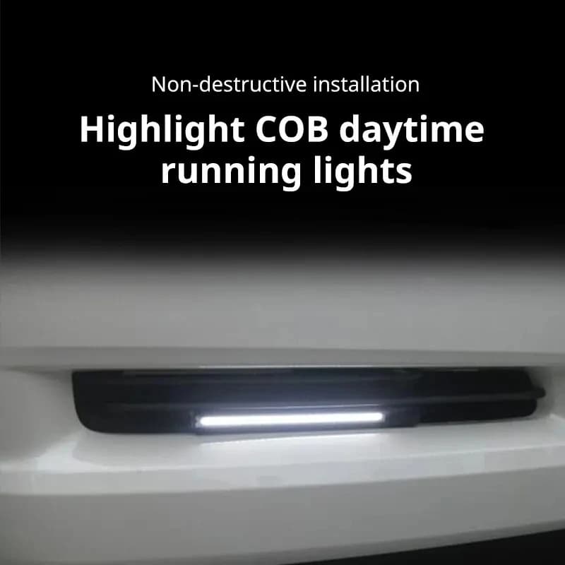 Feux de jour LED COB 17cm étanches universels - 2 lampes antibrouillard barres DRL pour voiture
