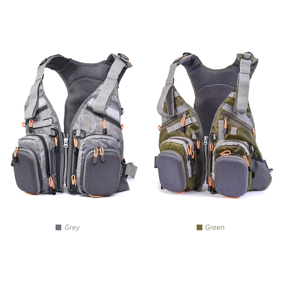 Veste de pêche fly multifonction respirante FX Mesh avec rangements séche rapide et porte leurres
