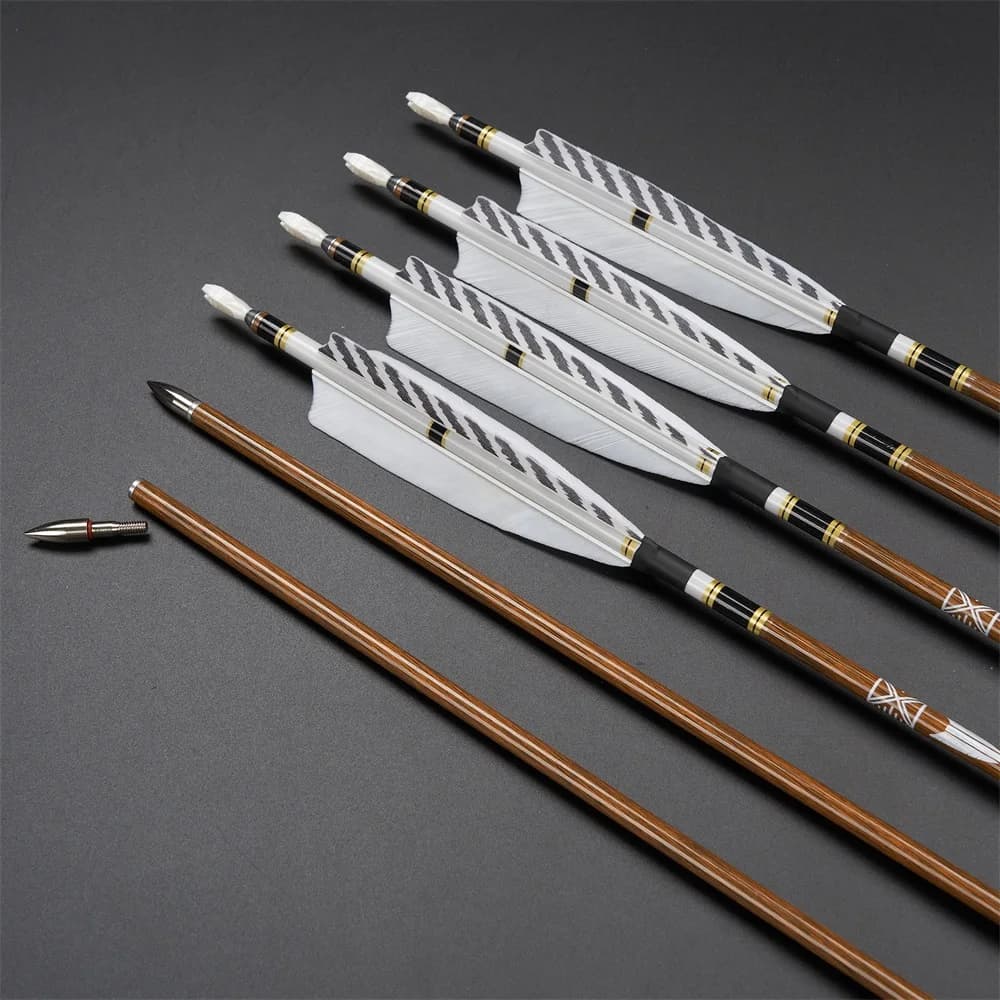 Flèches carbone pur 32 pouces spine 400-600 - 6/12/24pcs pour arc recourbé/chasse pêche