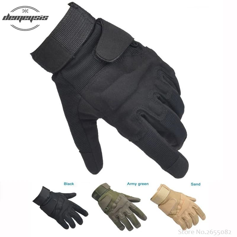 Gants tactiques forces spéciales mi-doigts/pleins sports extérieur pêche chasse mitaines armées