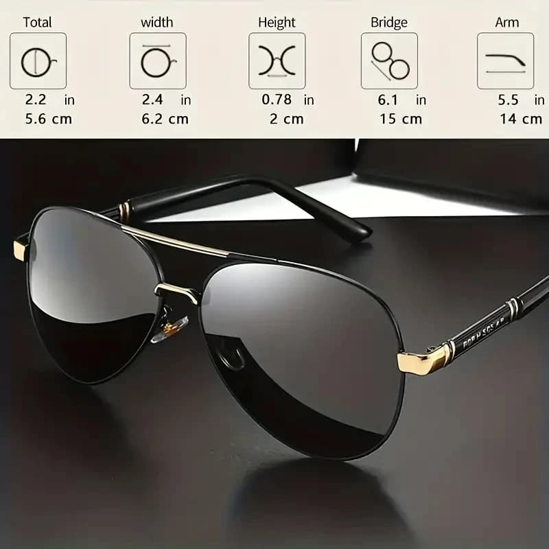 Lunettes pêche polarisées homme monture métal - Qualité premium protection UV400 pêche