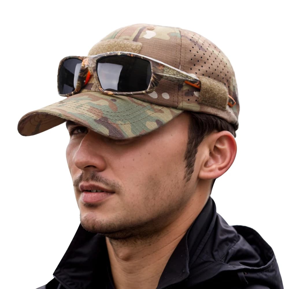Casquette Baseball Camouflage Homme - Protection Solaire Respirante Pêche Randonnée Camping