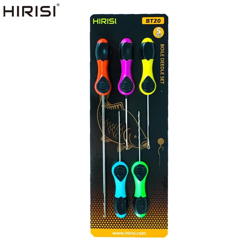 Kit 5 aiguilles à appâts pour pêche à la carpe - Outils montage pop up boilie rigs BT20