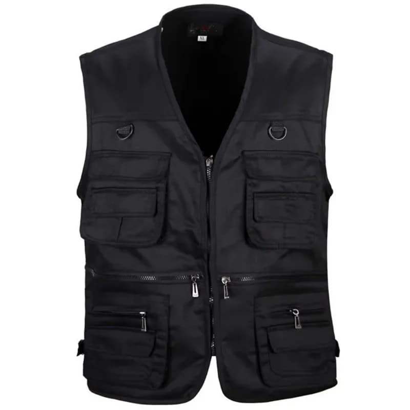 Veste photo pêche multi-poches tactique homme - Veste sans manches respirante pour randonnée et outdoor