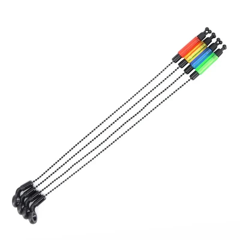 Alarme de touche pêche carpe avec swinger chaîne acier aluminium - indicateur morsure 4 couleurs