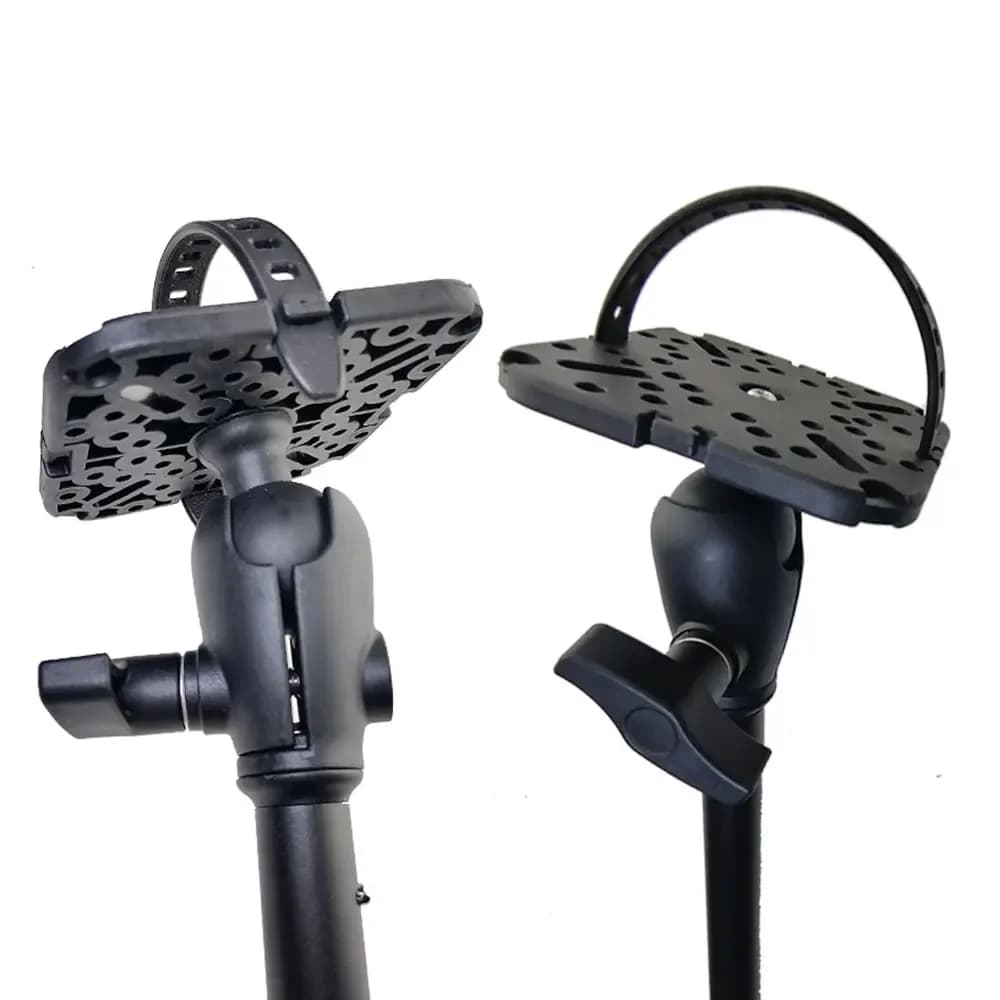 Support GPS sondeur pêche aluminium - Système de fixation bras pour bateau et kayak