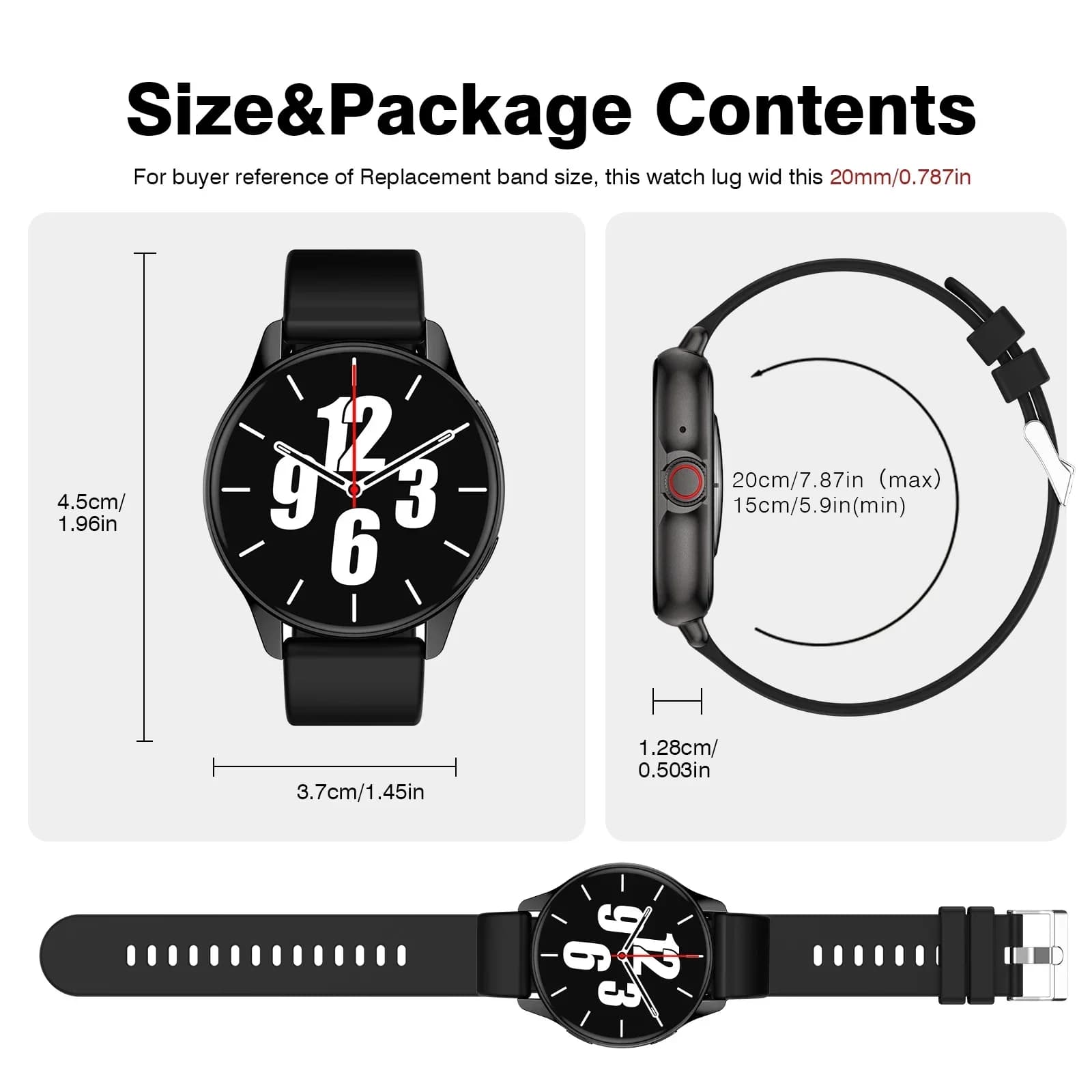 Smartwatch HOMEFISH - Appels Sans Fil, Modes Sport Multiples, Lecteur Musique, Suivi Santé, Cadres Personnalisables