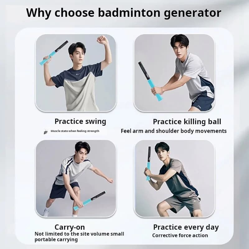 2025 Nouvel entraîneur puissance badminton - Renforcez votre puissance et corrigez votre posture de swing