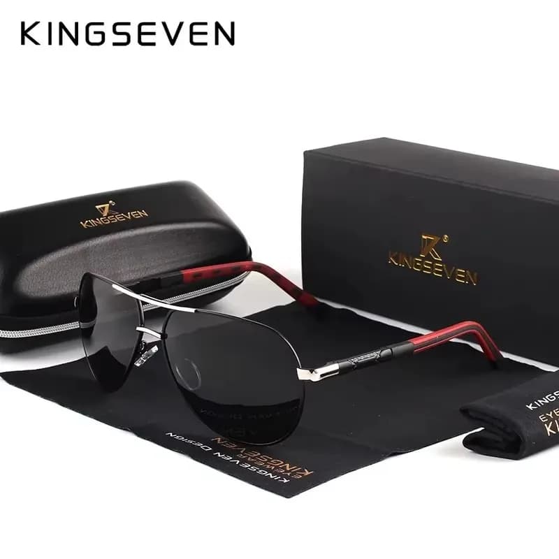 Lunettes de soleil aluminium rétro luxe - Monture pilote unisexe pour pêche et loisirs