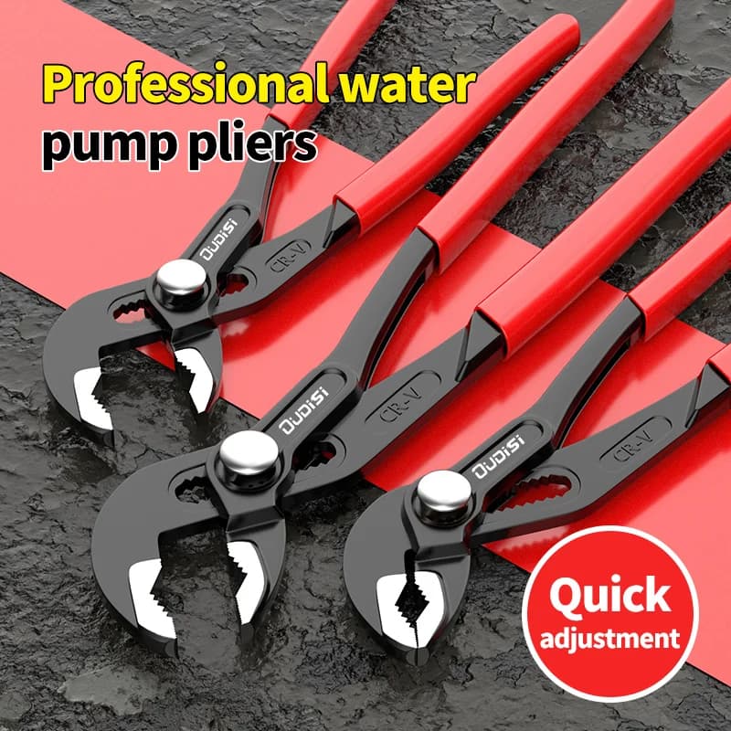 Pince à pompe à eau multifonction réglable rapide - Clé universelle pour chauffage et plomberie