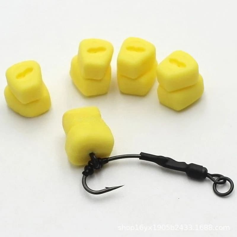 10 perles flottantes double maïs style européen - appâts silicone à descente lente pour carpe