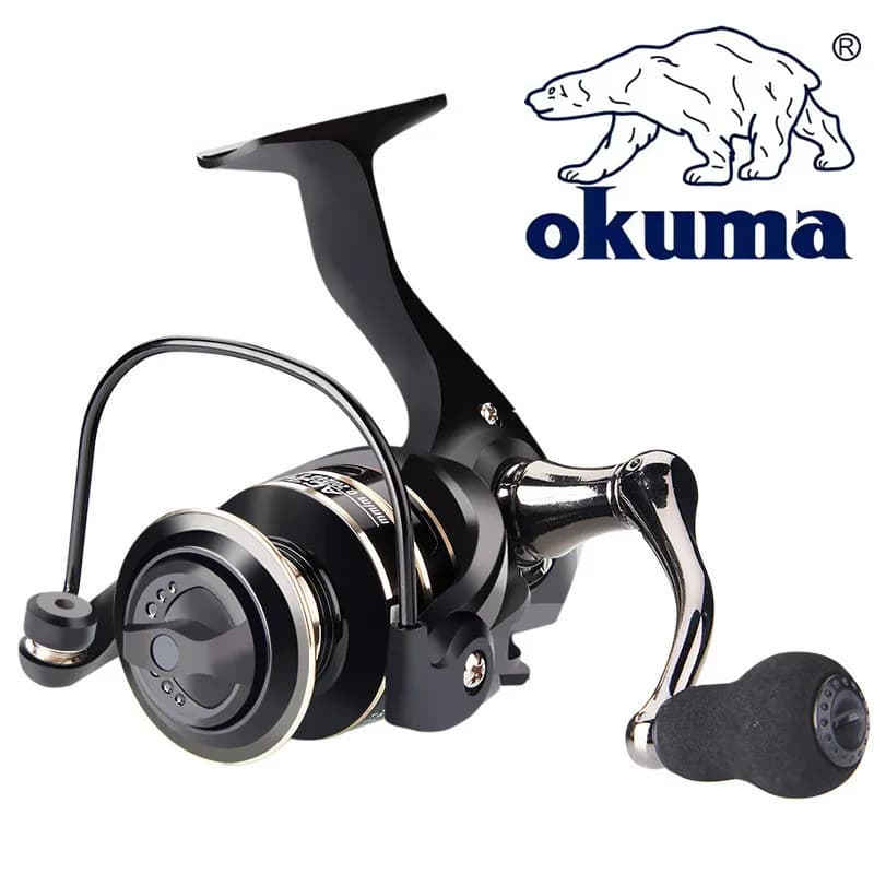 Moulinet OKUMA AC2000-7000 avec poignée grip métal - Ratio 5.2:1 et frein 12KG pour pêche précise