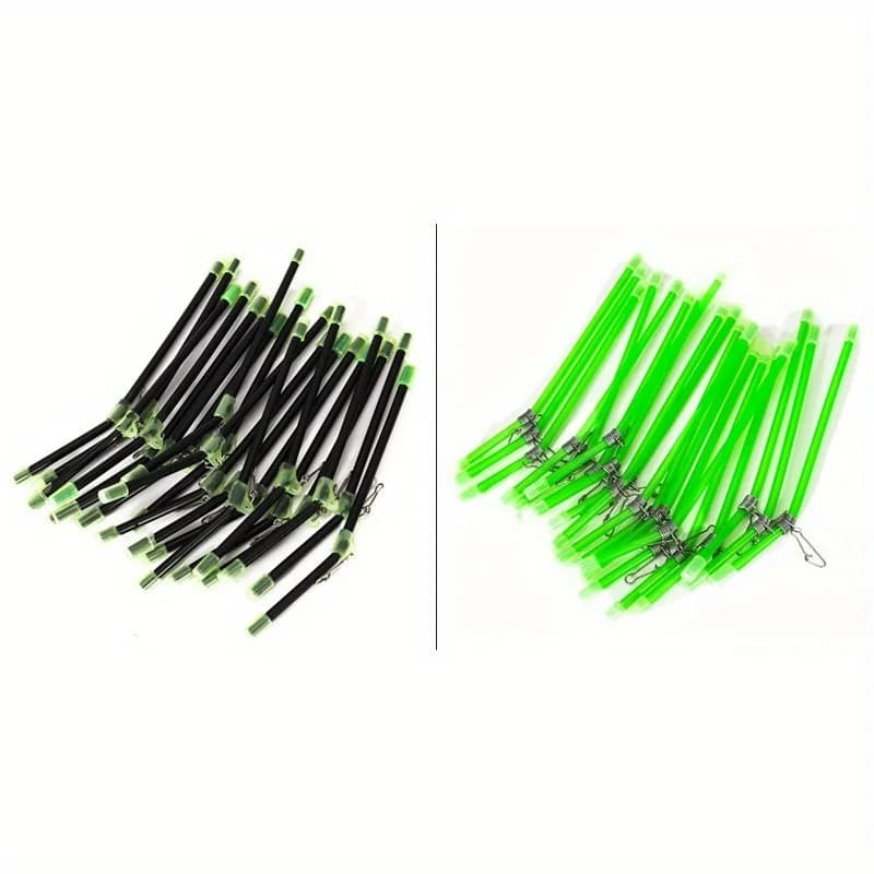 20 pièces bas de ligne anti-emmêlement luminescents avec connecteur à clip pour pêche en mer