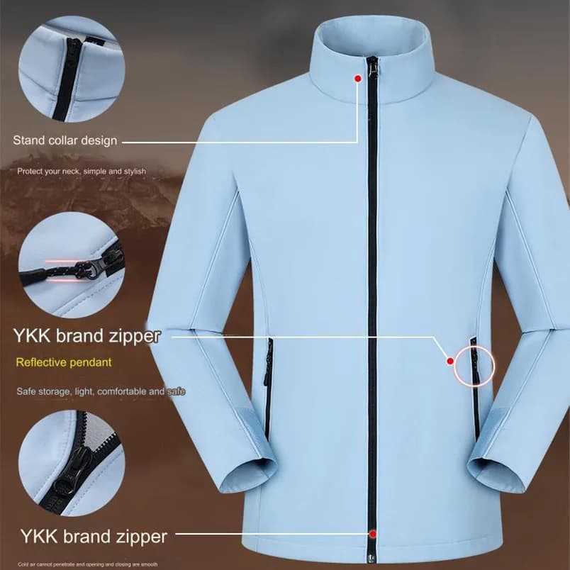 Veste tactique softshell légère homme - Coupe-vent imperméable avec poches pour randonnée et outdoor