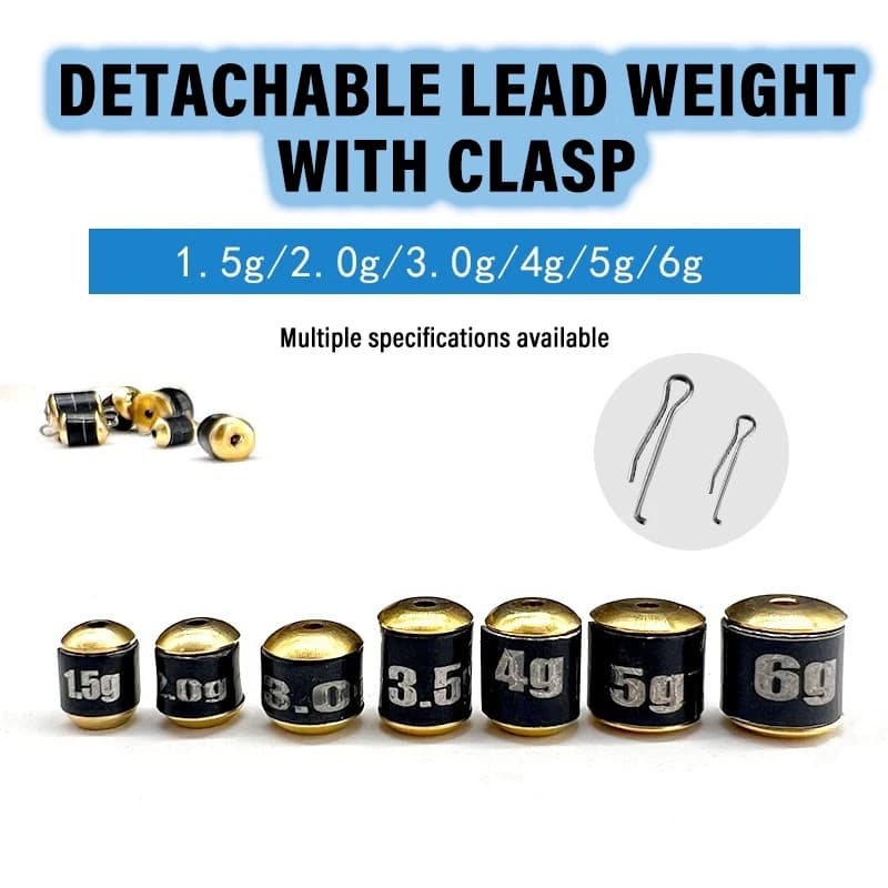 Plombs pêche détachables 1.5g-6g libération rapide casting précision accessoires pêche extérieure