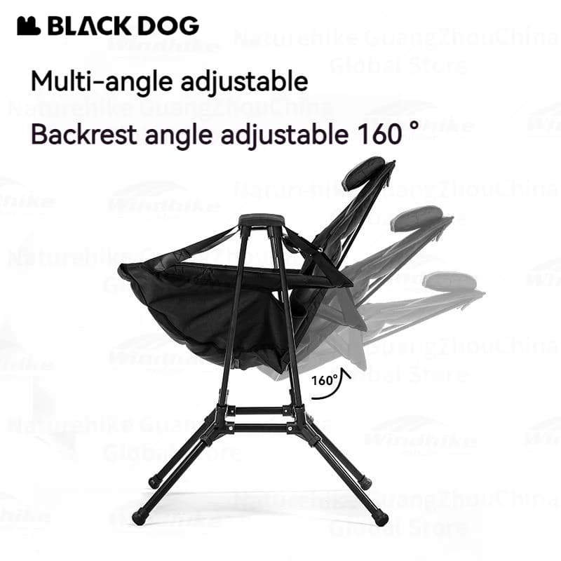Chaise à bascule pliante Naturehike Blackdog portable 3.69kg pour camping et pêche