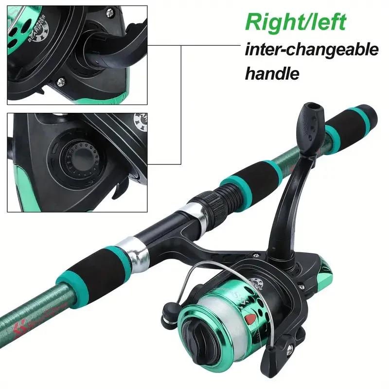 Kit complet pêche télescopique - Canne moulinet spinning appâts harnais voyage débutant